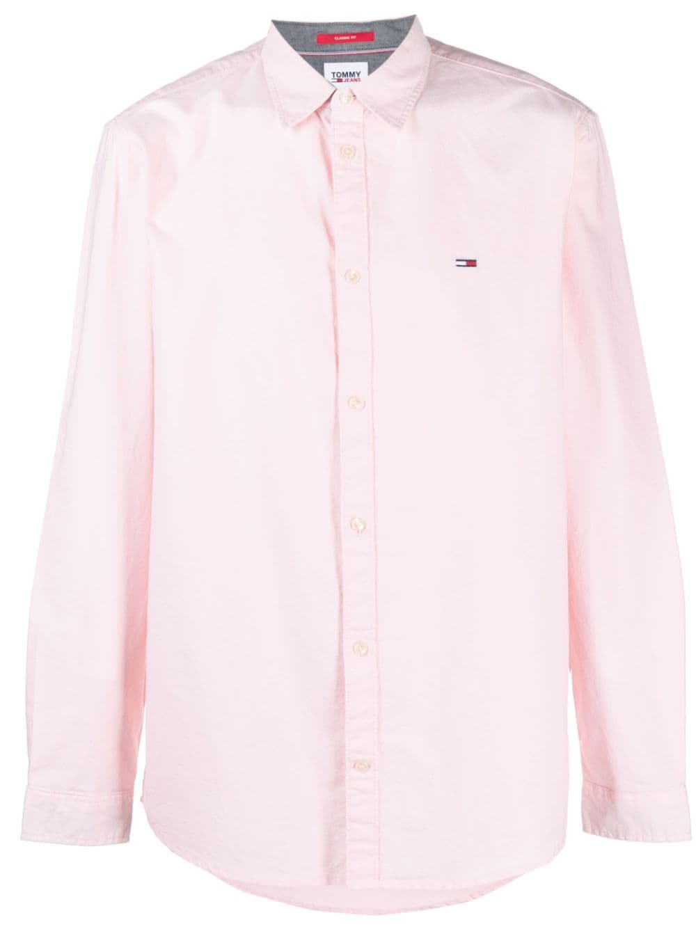 Tommy Jeans Classic Oxford Sleeve Shirt Long Pink | ModeSens