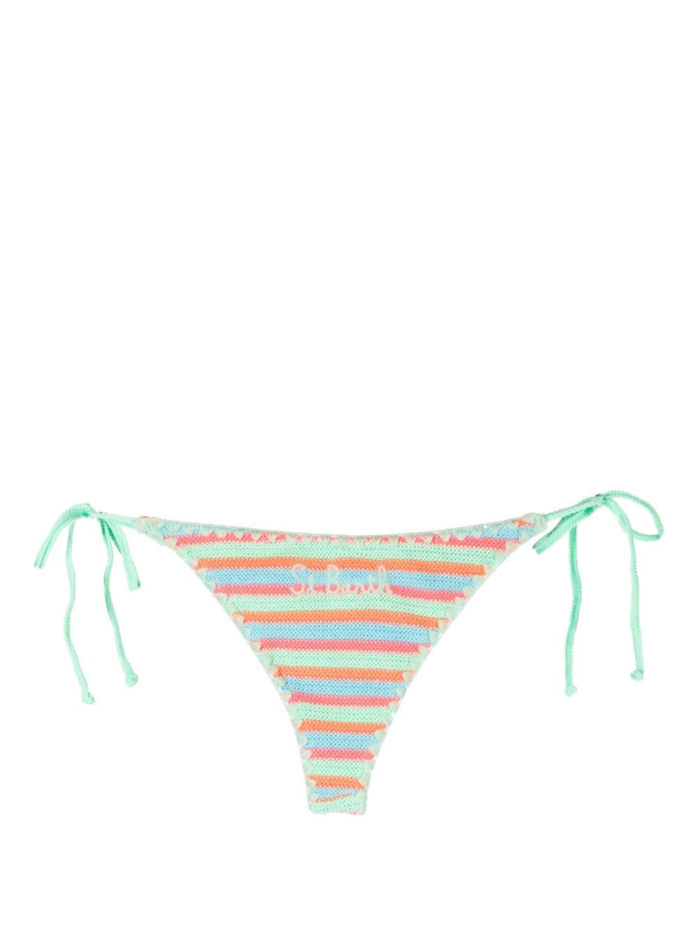 MC2 Saint Barth Marielle striped bikini bottoms - Groen