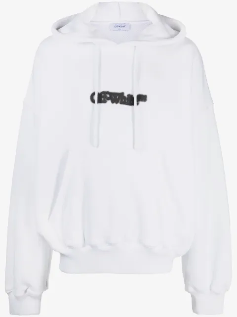 Off-White logo-print drawstring hoodie