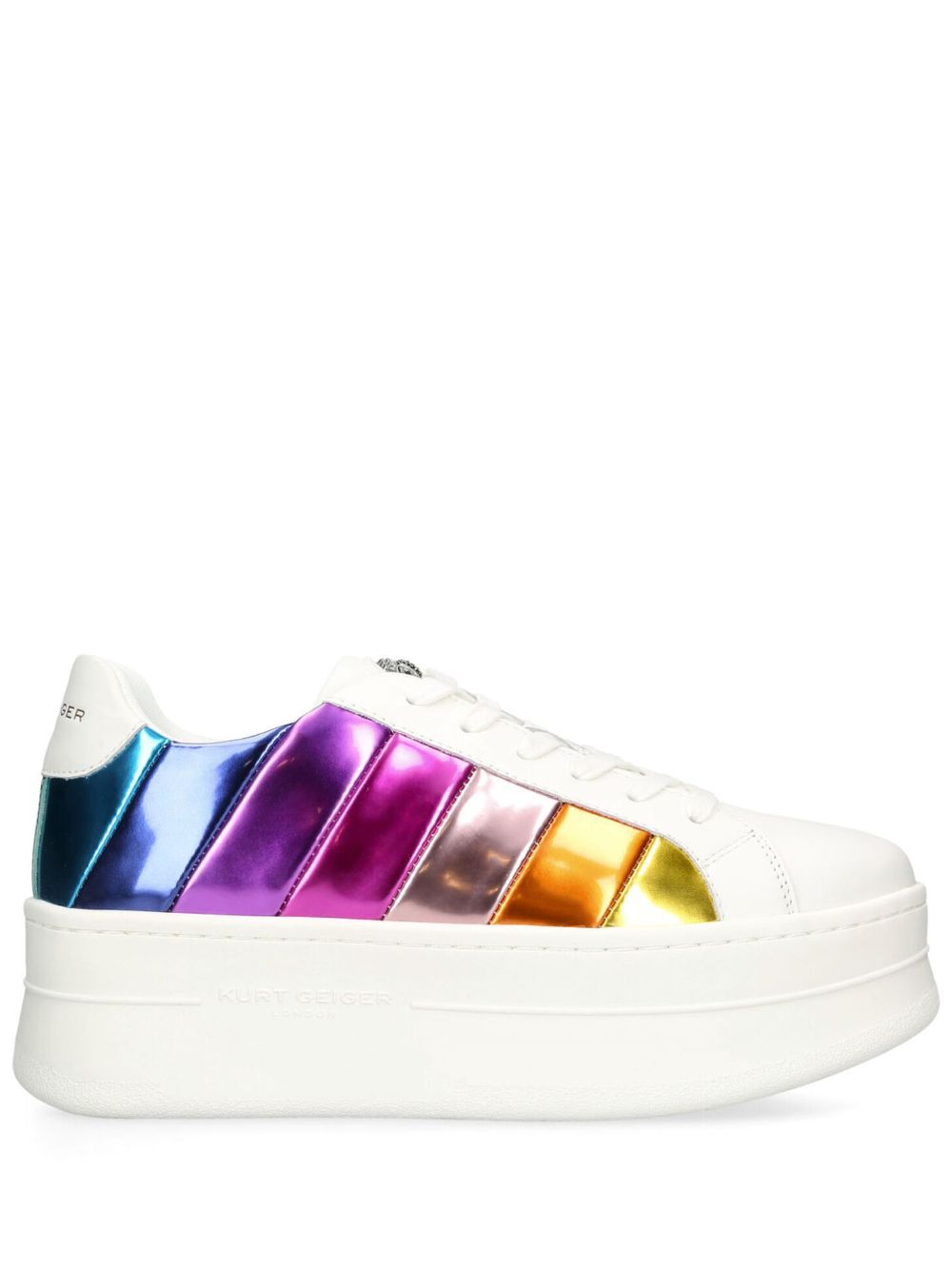 Shop Kurt Geiger Laney Pumped Low-top Platform Sneakers In Multicolour