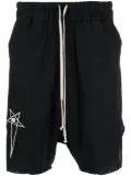 Rick Owens X Champion logo-embroidered organic cotton shorts - Black