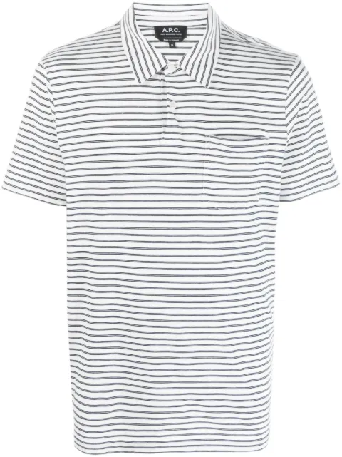 A.P.C. Pablo striped cotton polo shirt