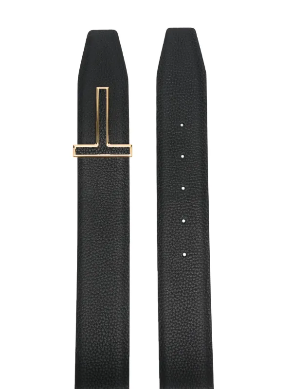 TOM FORD ロゴバックル レザーベルト | ブラック | FARFETCH JP
