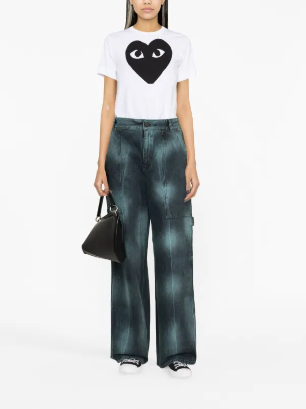 Comme Des Garçons Play ハートプリント Tシャツ | ホワイト | FARFETCH JP