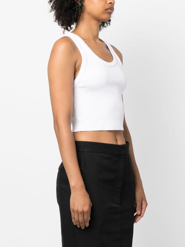 AGOLDE scoop neck Ribbed Tank Top Farfetch