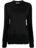 Jil Sander layered-design wool jumper - Black