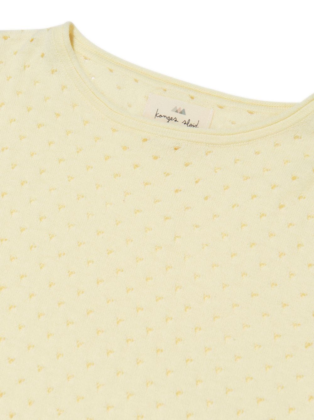 Shop Konges Sløjd Peplum-waist Organic-cotton Top In Yellow