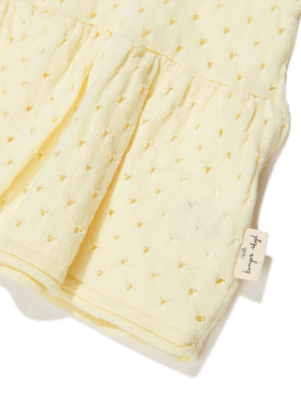 Shop Konges Sløjd Peplum-waist Organic-cotton Top In Yellow