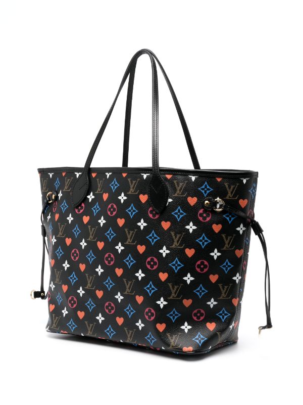 Louis Vuitton 2020 Pre-owned Game on Neverfull mm Tote Bag - Black