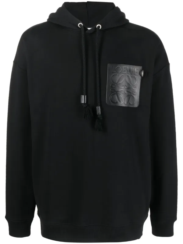 LOEWE logo-patch Cotton Hoodie - Farfetch