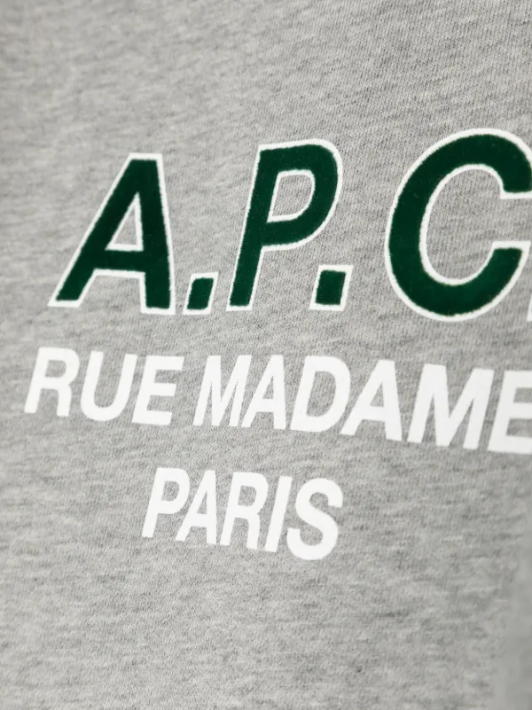 A.P.C. KIDS logo-print Cotton Sweatshirt | Grey | FARFETCH