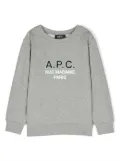 A.P.C. KIDS logo-print cotton sweatshirt - Grey