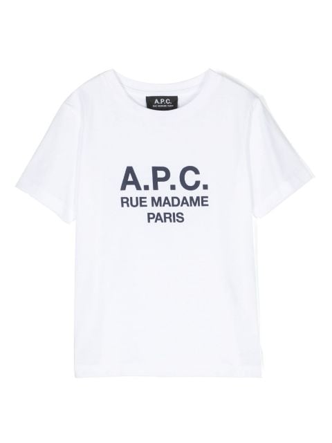 A.P.C. KIDS logo-print cotton T-shirt