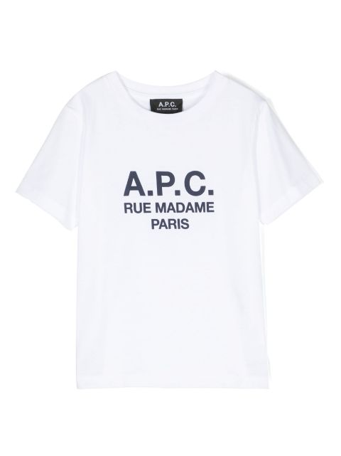 A.P.C. KIDS تيشيرت قطن بطبعة شعار الماركة