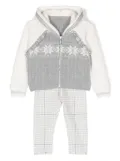 Lapin House patterned knitted set - Grey