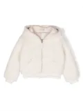 Lapin House faux-fur hooded jacket - White