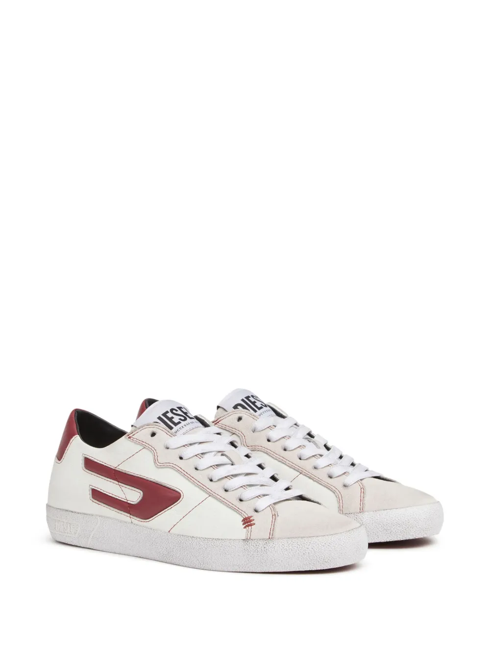Diesel Leroji sneakers met gerafeld effect - Wit