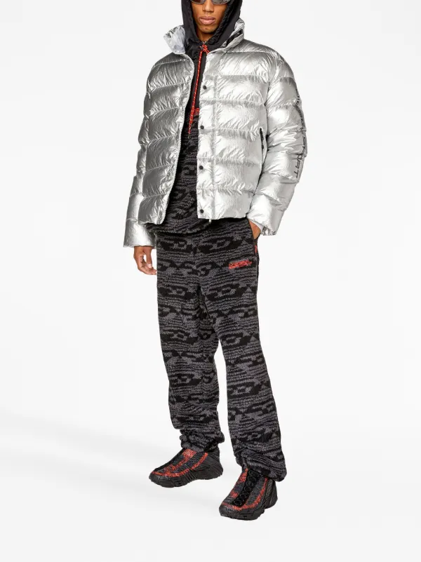 silver puffer jacket