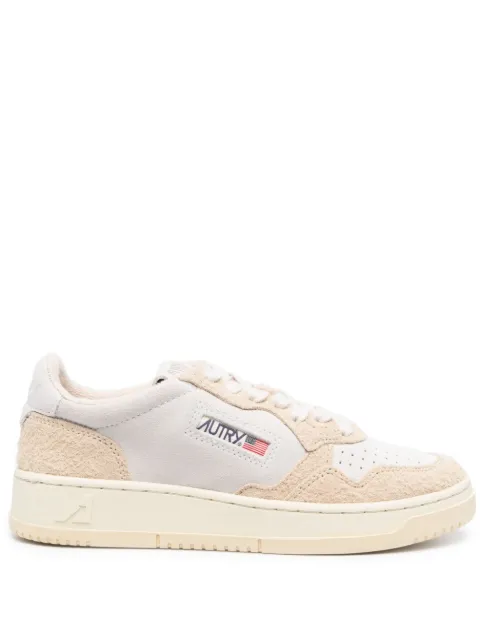 Autry logo-patch panelled leather sneakers