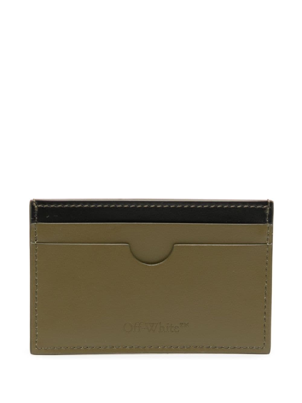 Shop Off-white Jitney Leather Cardholder In Green