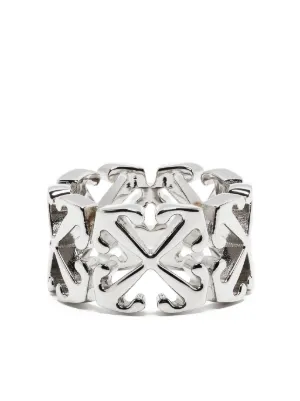 Off-White c/o Virgil Abloh Silver Bolt Ring Set in Metallic