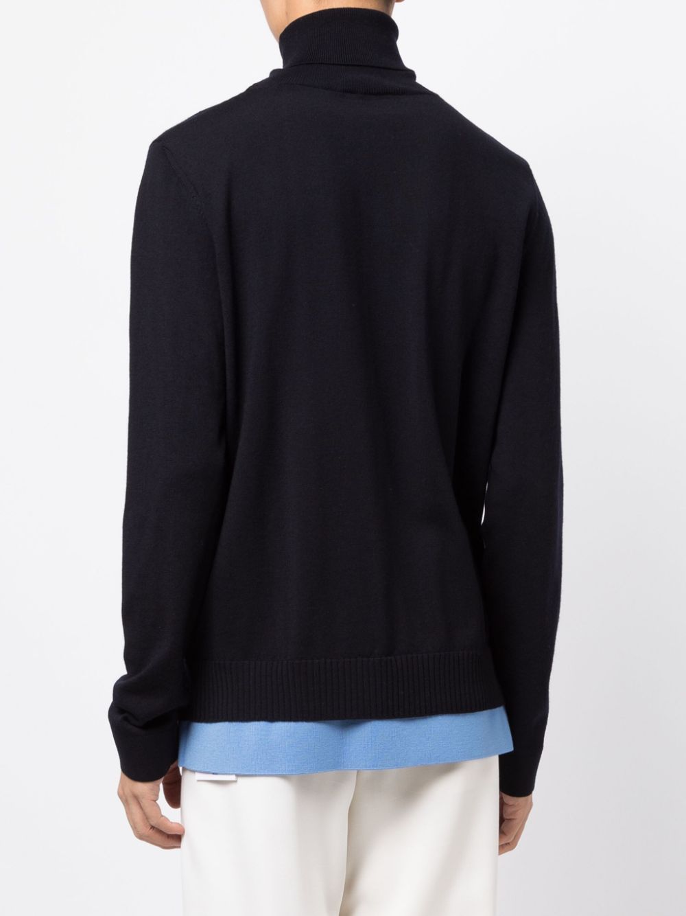 Shop Off-white Embroidered-logo Long-sleeve Sweatshirt In Black