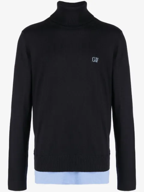 Off-White embroidered-logo long-sleeve sweatshirt