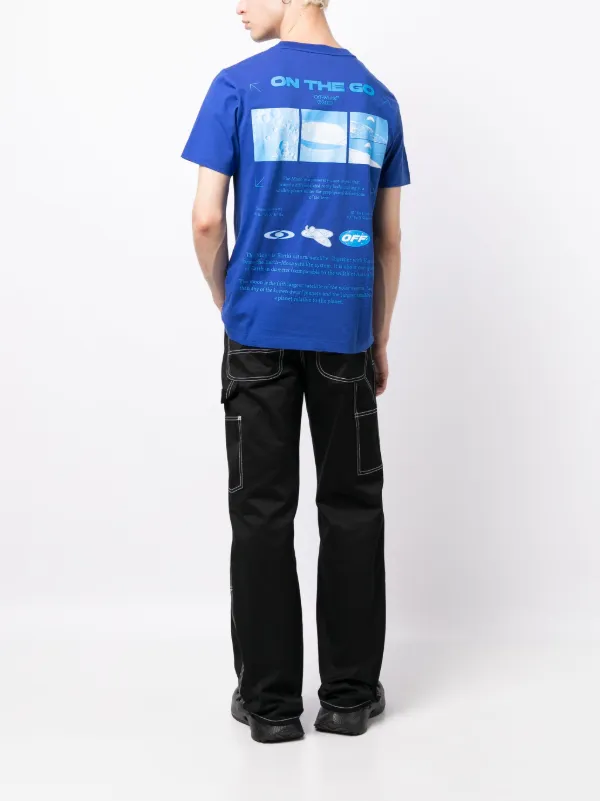 Off-White On The Go Moon Tシャツ | ブルー | FARFETCH JP