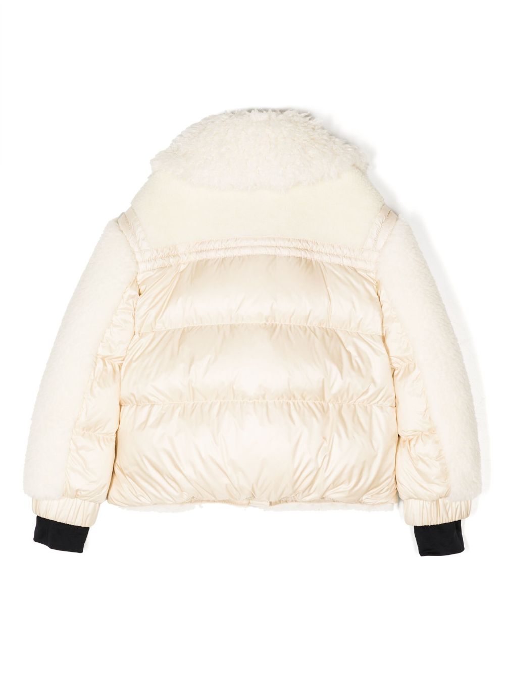 Image 2 of Moncler Enfant zip-up panelled padded jacket