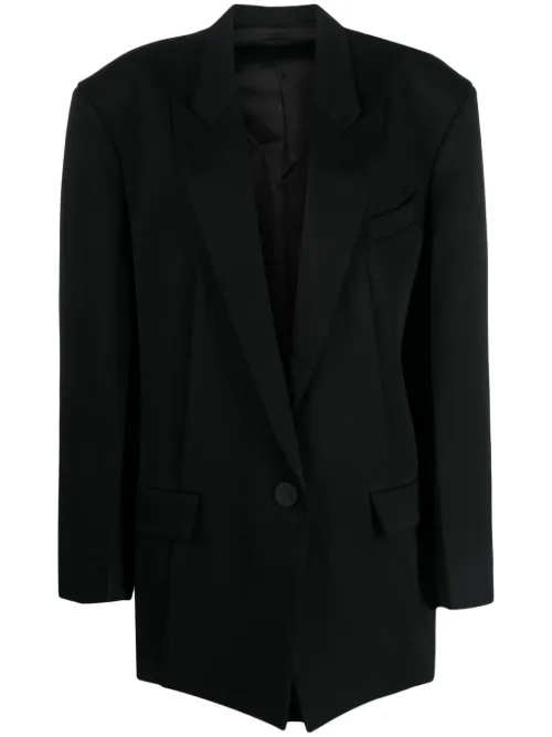 Blazer boutonné en laine - The Attico - Modalova