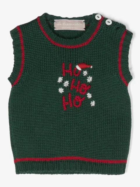 La Stupenderia embroidered-design round-neck vest