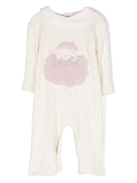 La Stupenderia body tejido de canalé con diseño bordado