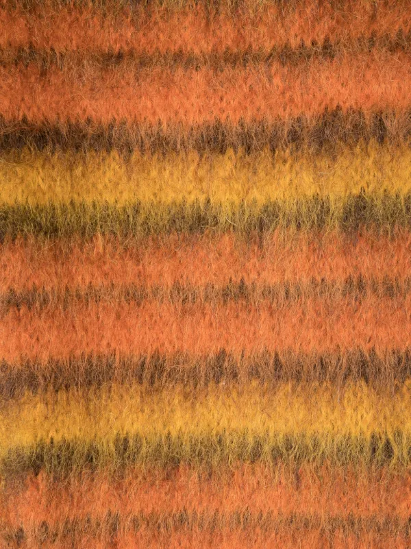 Marni logo-patch Frayed Scarf | Orange | FARFETCH KW