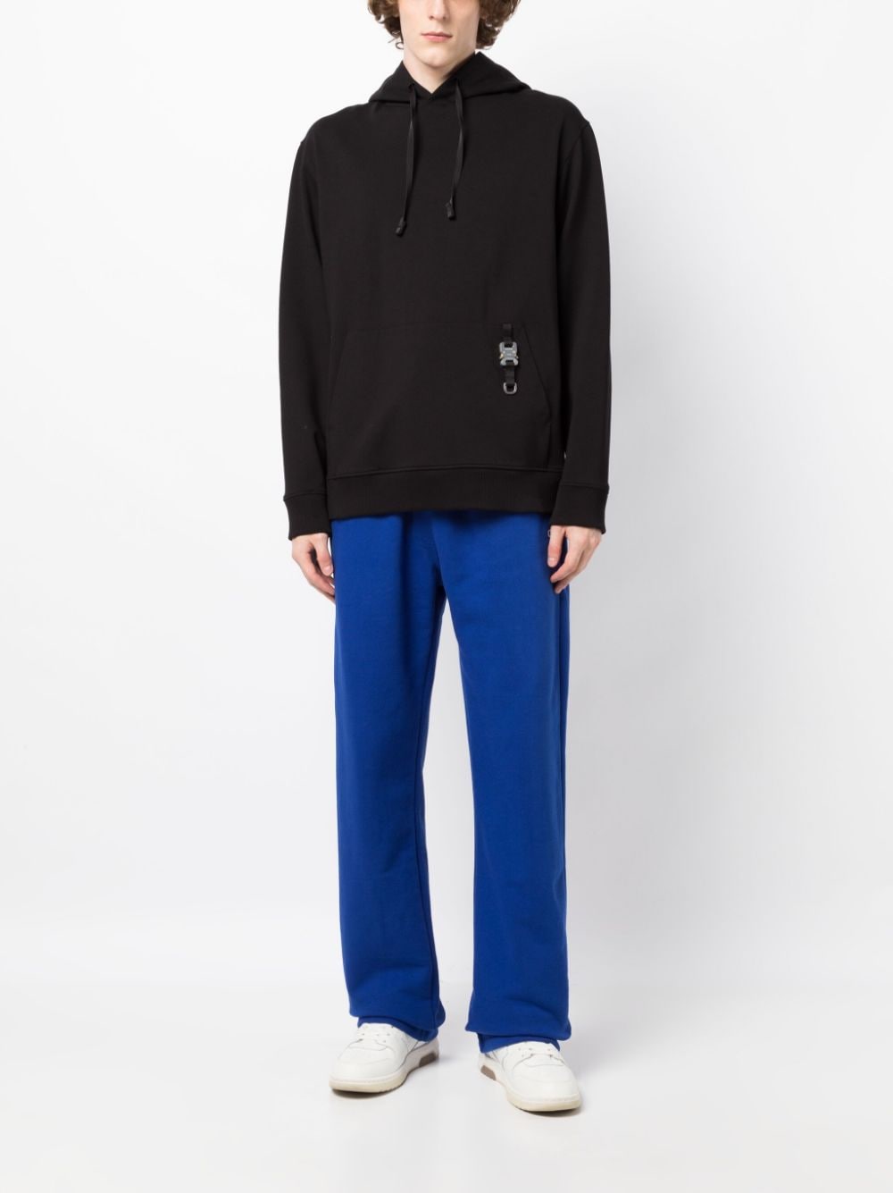 Shop Off-white Diag-stripe Embroidered Track Pants In Blue