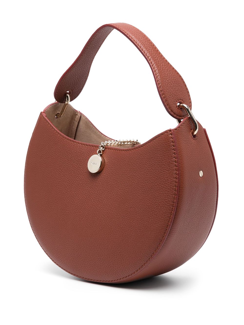 Shop Chloé Arlene Leather Shoulder Bag In Brown