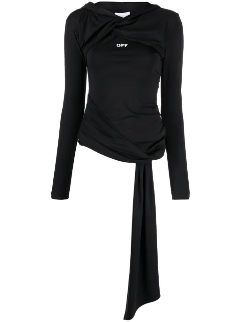 Off-White Fluid Jer Twist hooded top