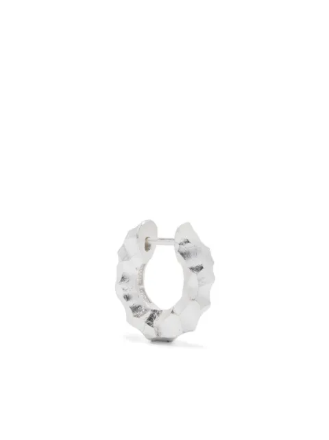 All Blues small Almost hammered-effect huggie earrings