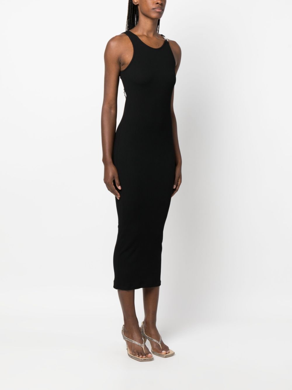 Shop Marcia Bijou Long Tank-top Dress In Black