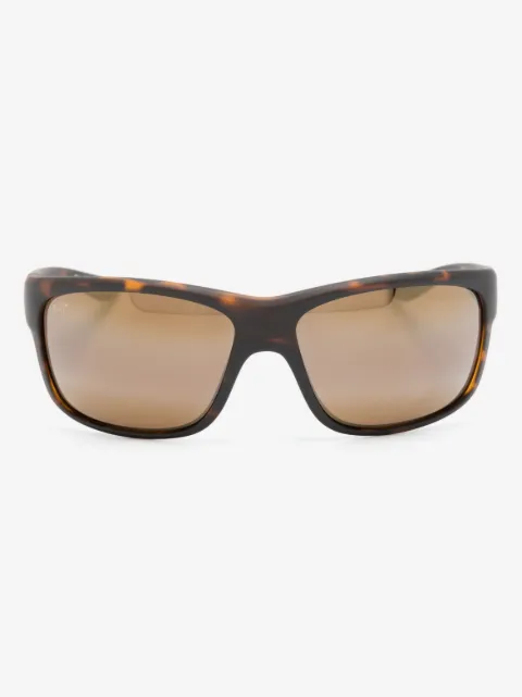 Maui Jim lentes de sol con armazón rectangular estilo carey