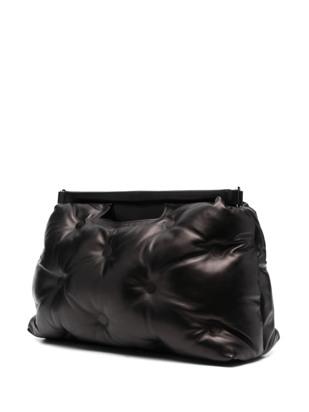 Shop Maison Margiela Glam Slam Leather Tote Bag In Black
