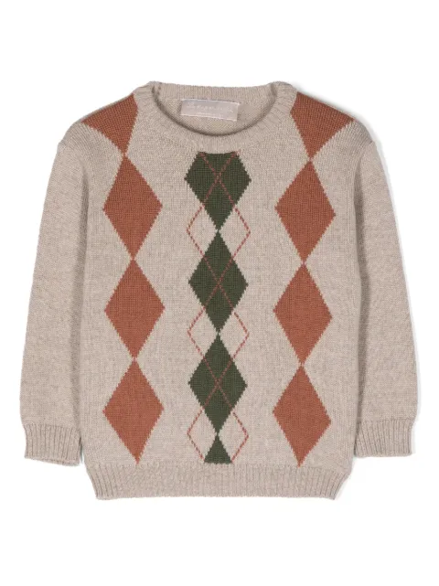 La Stupenderia graphic-print wool jumper 