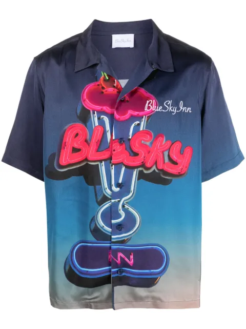 BLUE SKY INN logo-print short-sleeved shirt