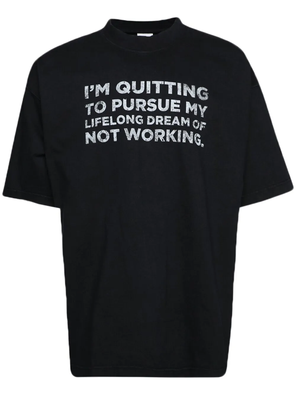 VETEMENTS T-shirt met print Zwart