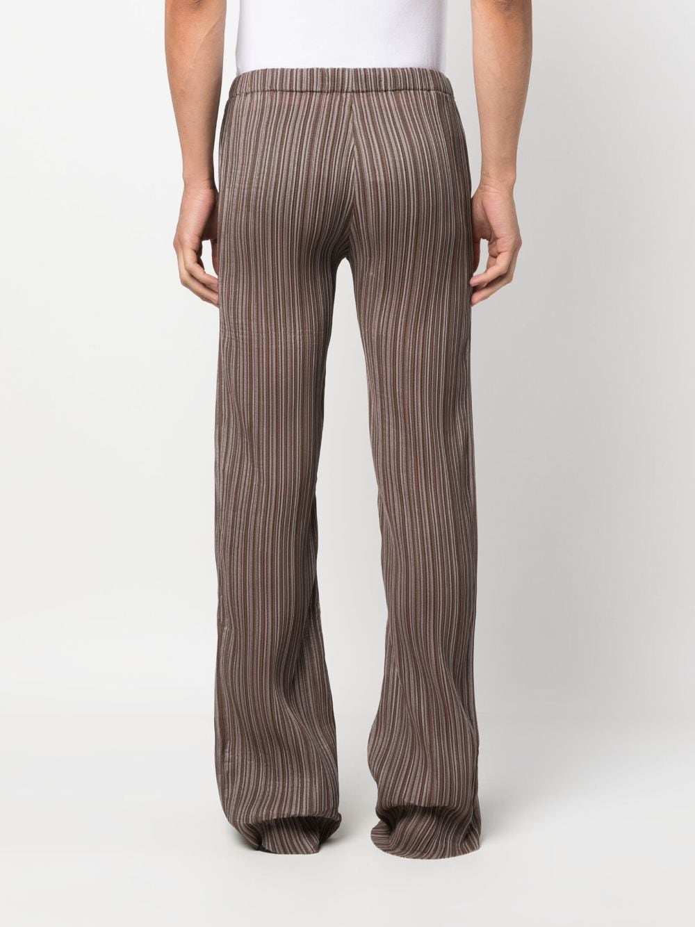 Shop Ludovic De Saint Sernin Pleated Straight-leg Trousers In Brown