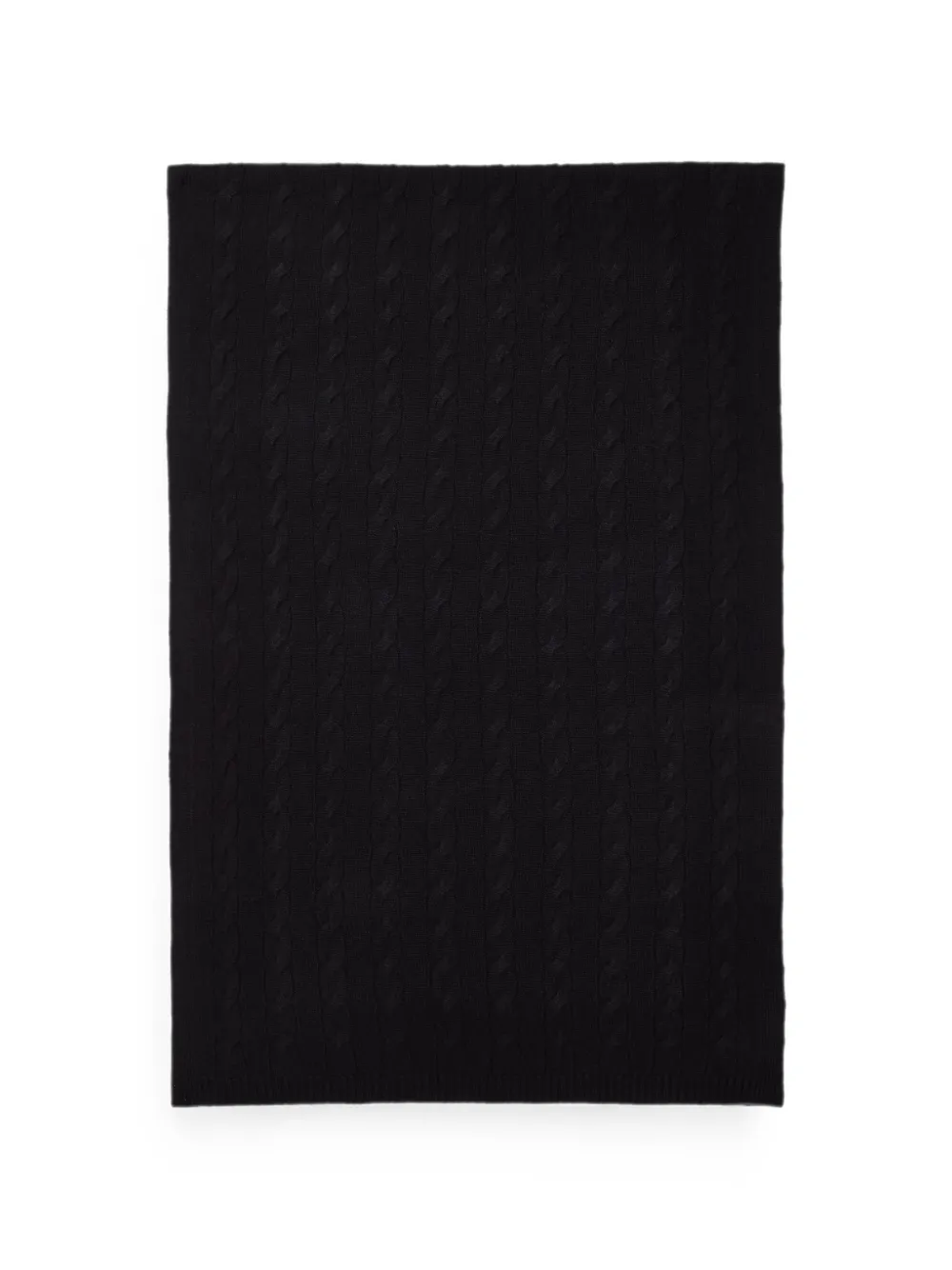 Ralph Lauren Collection Kabelgebreide sjaal Zwart