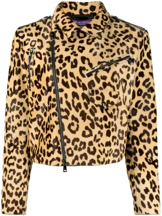 Ralph Lauren Collection Bevelyn leopard print Jacket Brown FARFETCH PL