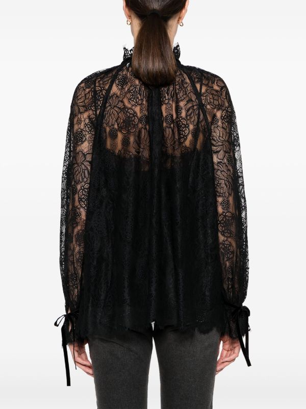 Polo Ralph Lauren floral-lace semi-sheer Blouse - Farfetch