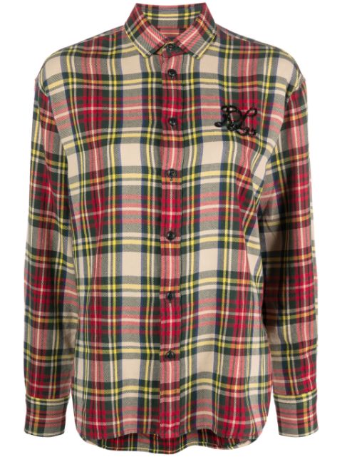 Polo Ralph Lauren logo-embroidered plaid shirt Women