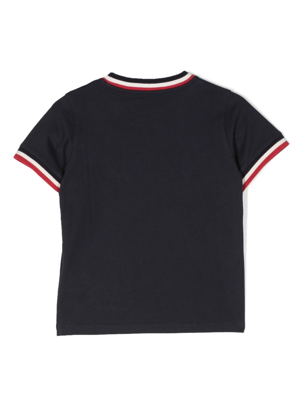 Image 2 of Moncler Enfant stripe-trim cotton T-shirt