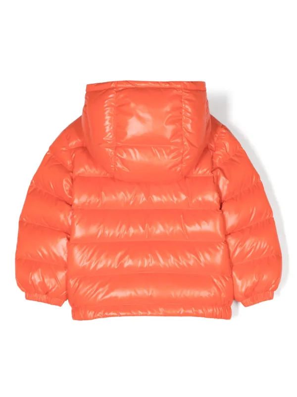 Moncler orange puffer jacket best sale